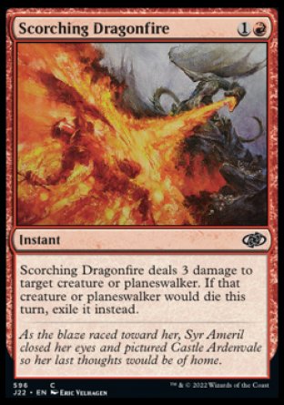 (596) Magic The Gathering Jumpstart 2022 Single: Scorching Dragonfire  Common