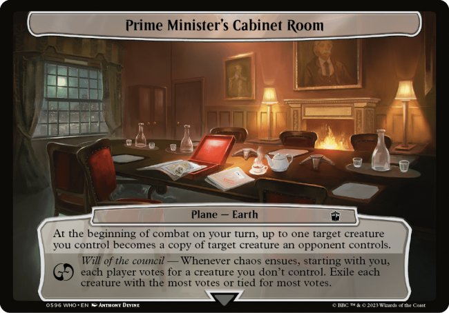 (596) Magic The Gathering Universes Beyond: Doctor Who Single: Prime Minister's Cabinet Room  Common