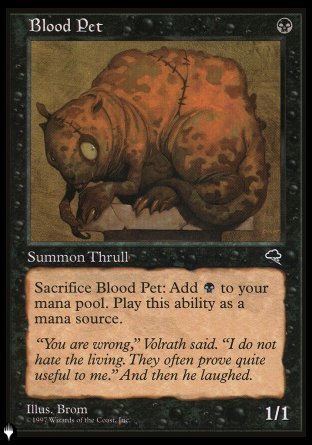 (000) Magic The Gathering The List Single: Blood Pet  Common