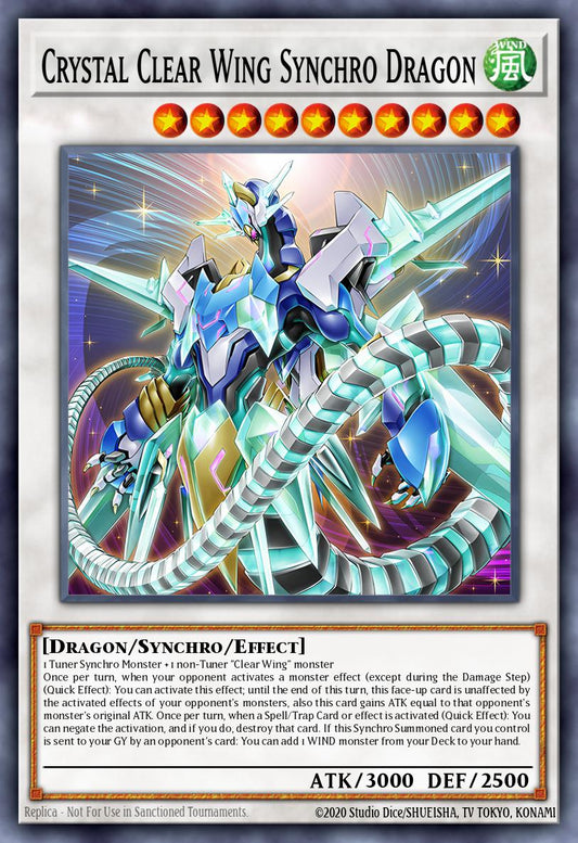 (059) YuGiOh TCG RA04: Quarter Century Stampede Single: Crystal Clear Wing Synchro Dragon (V.1 - Super Rare)  Super Rare