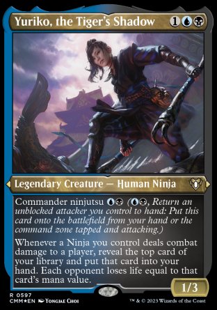 (597) Magic The Gathering Commander Masters: Extras Single: Yuriko, the Tiger's Shadow (V.1)  Rare