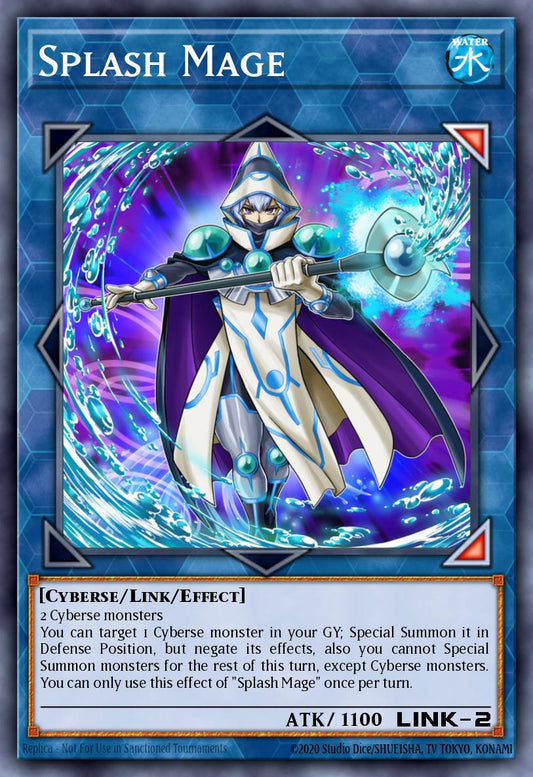 (080) YuGiOh TCG RA04: Quarter Century Stampede Single: Splash Mage (V.1 - Super Rare)  Super Rare