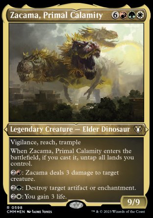 (598) Magic The Gathering Commander Masters: Extras Single: Zacama, Primal Calamity (V.1)  Rare