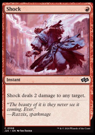 (598) Magic The Gathering Foundations Jumpstart Single: Shock  Common