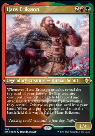 (599/361) Magic The Gathering Commander Legends: Extras Single: Hans Eriksson  Rare