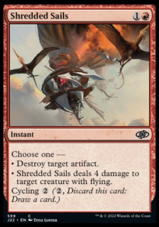 (599) Magic The Gathering Jumpstart 2022 Single: Shredded Sails  Common