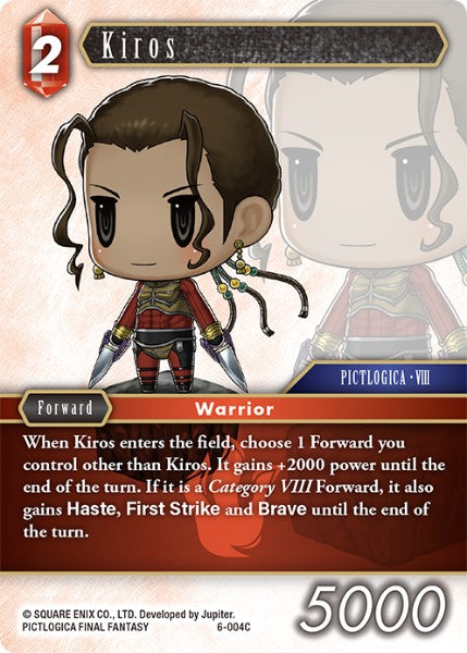 (004) Final Fantasy TCG Opus VI Single: Kiros (6-004) Holo Common