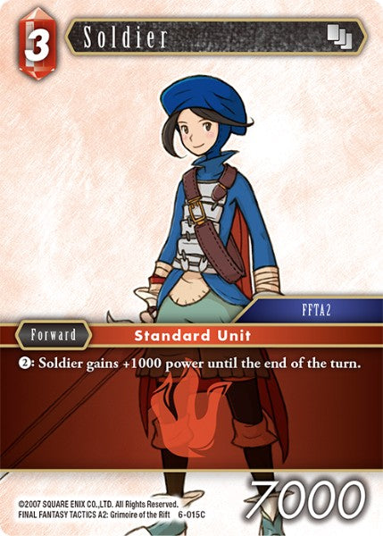 (015) Final Fantasy TCG Opus VI Single: Soldier (6-015)  Common