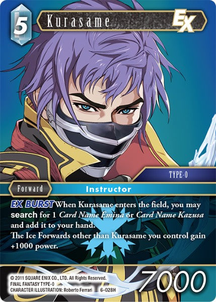 (028) Final Fantasy TCG Opus VI Single: Kurasame (6-028) Holo Hero