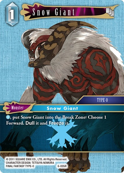 (035) Final Fantasy TCG Opus VI Single: Snow Giant (6-035)  Rare