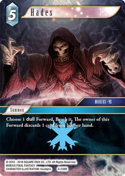 (038) Final Fantasy TCG Opus VI Single: Hades (6-038)  Rare