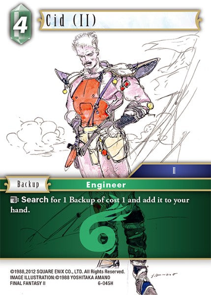 (045) Final Fantasy TCG Opus VI Single: Cid (II) (6-045)  Hero