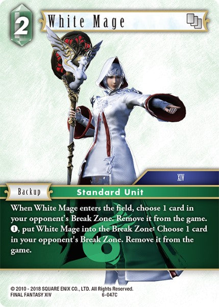 (047) Final Fantasy TCG Opus VI Single: White Mage (6-047) Holo Common