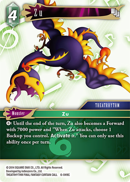 (049) Final Fantasy TCG Opus VI Single: Zu (6-049) Holo Common