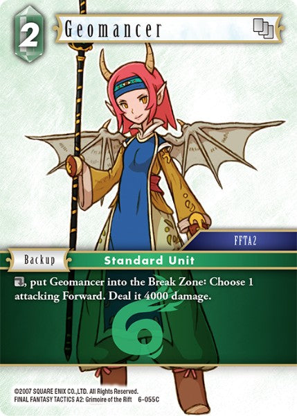 (055) Final Fantasy TCG Opus VI Single: Geomancer (6-055) Holo Common