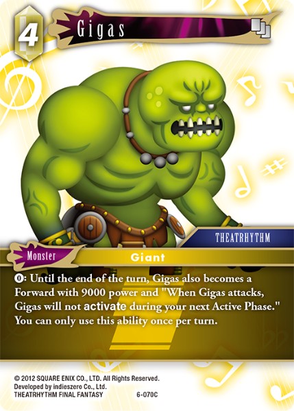 (070) Final Fantasy TCG Opus VI Single: Gigas (6-070)  Common