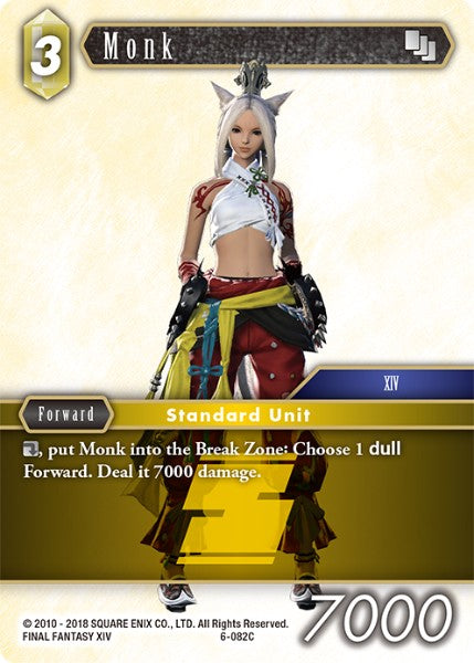(082) Final Fantasy TCG Opus VI Single: Monk (6-082)  Common