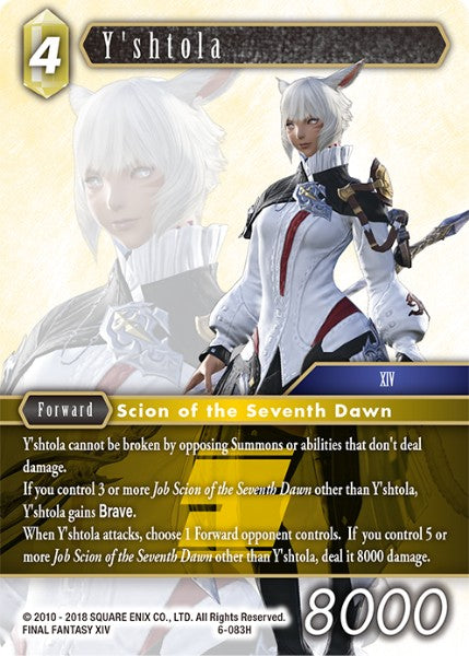 (083) Final Fantasy TCG Opus VI Single: Y'shtola (6-083)  Hero