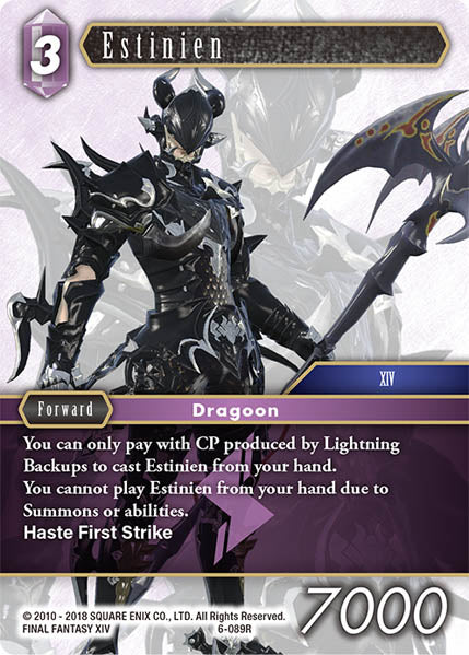 (089) Final Fantasy TCG Opus VI Single: Estinien (6-089)  Rare