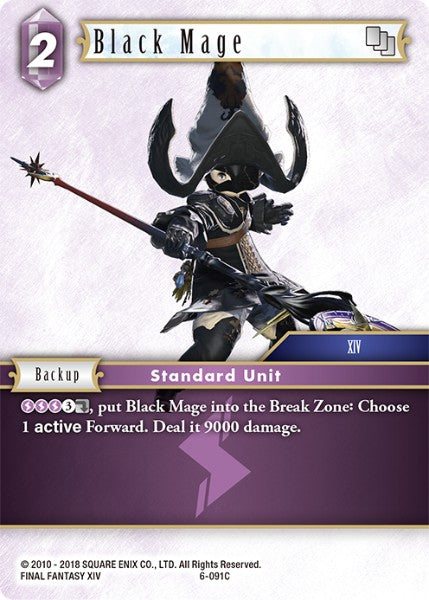 (091) Final Fantasy TCG Opus VI Single: Black Mage (6-091)  Common