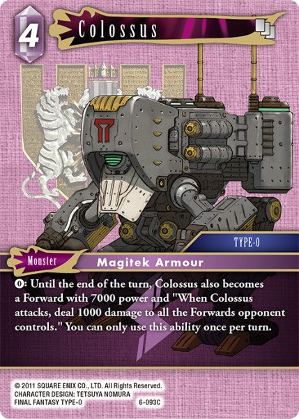 (093) Final Fantasy TCG Opus VI Single: Colossus (6-093) Holo Common