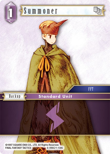 (096) Final Fantasy TCG Opus VI Single: Summoner (1-138) Holo Common