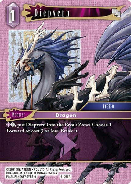(098) Final Fantasy TCG Opus VI Single: Diepvern (6-098)  Rare