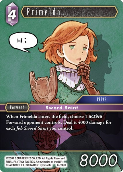 (099) Final Fantasy TCG Opus VI Single: Frimelda (6-099) Holo Hero