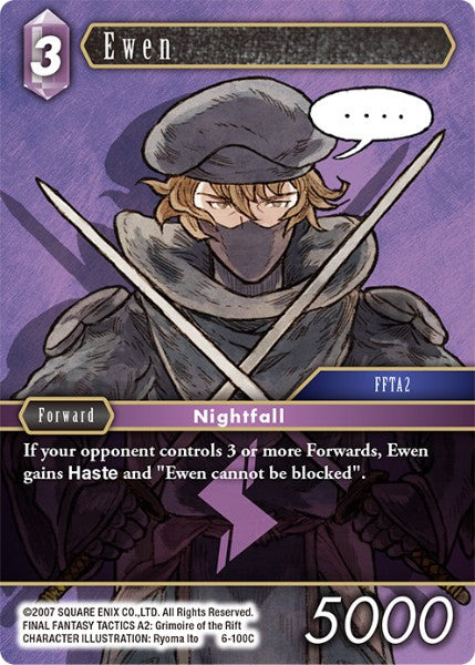 (100) Final Fantasy TCG Opus VI Single: Ewen (6-100) Holo Common