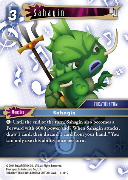 (111) Final Fantasy TCG Opus VI Single: Sahagin (6-111) Holo Common
