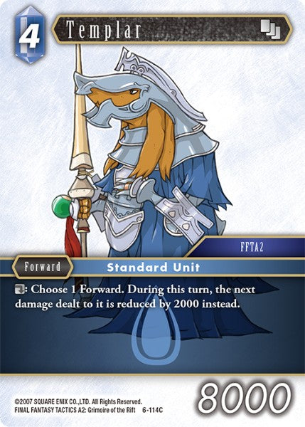 (114) Final Fantasy TCG Opus VI Single: Templar (6-114)  Common