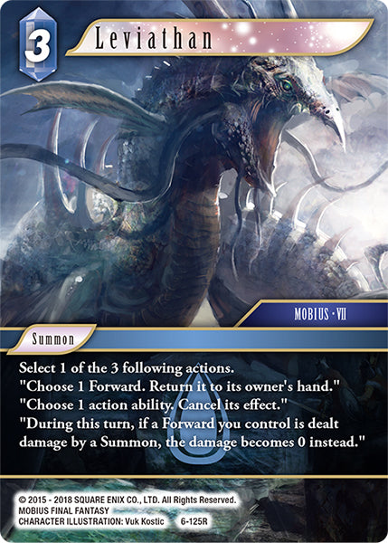 (125) Final Fantasy TCG Opus VI Single: Leviathan (6-125) Holo Rare