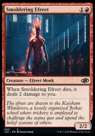 (600) Magic The Gathering Jumpstart 2022 Single: Smoldering Efreet  Common