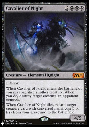 (094) Magic The Gathering The List Single: Cavalier of Night  Mythic