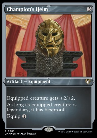 (601) Magic The Gathering Commander Masters: Extras Single: Champion's Helm (V.1) Holo Rare