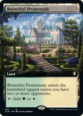 (601) Magic The Gathering Commander Legends: Battle for Baldur's Gate: Extras Single: Bountiful Promenade  Rare