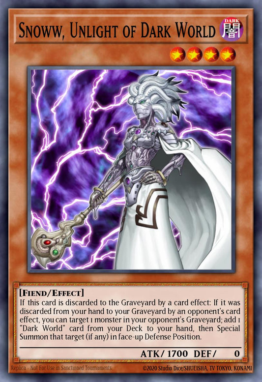 (248) YuGiOh TCG LCJW: Legendary Collection 4: Mega Pack Single: Snoww, Unlight of Dark World  Secret Rare