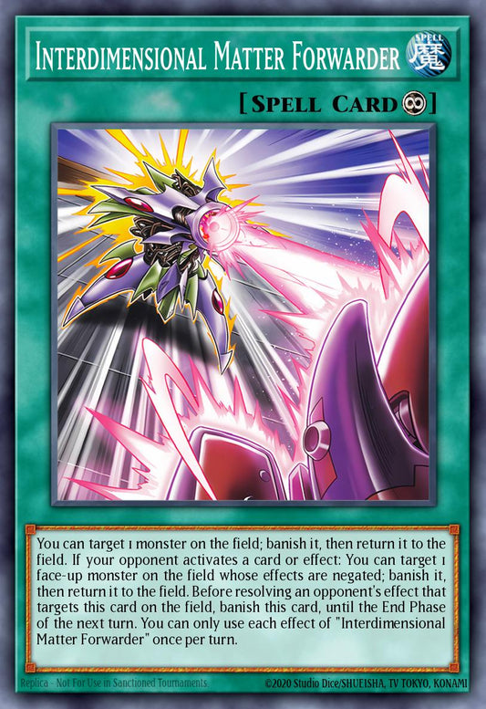 (066) YuGiOh TCG INFO: The Infinite Forbidden Single: Interdimensional Matter Forwarder  Common