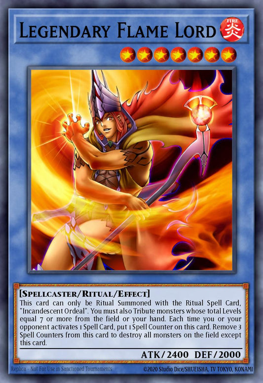 (EN081) YuGiOh TCG DCR: Dark Crisis Single: Legendary Flame Lord (V.2 - Rare)  Rare