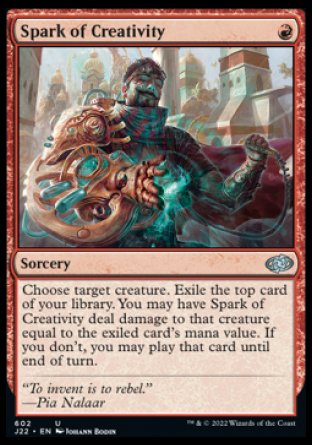 (602) Magic The Gathering Jumpstart 2022 Single: Spark of Creativity  Uncommon
