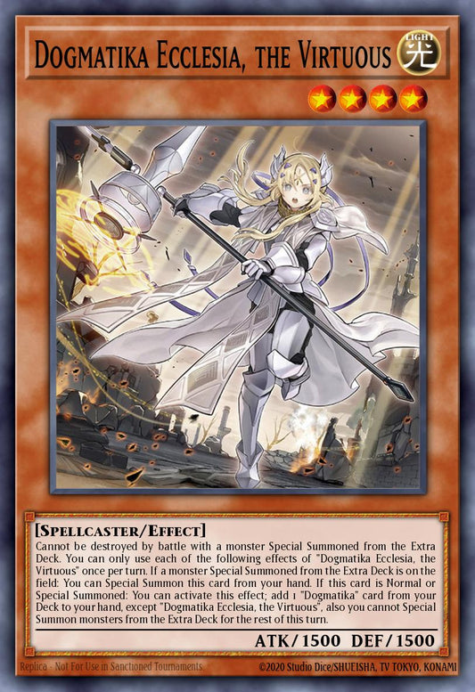 (001) YuGiOh TCG OP18: OTS Tournament Pack 18 Single: Dogmatika Ecclesia, the Virtuous  Ultimate Rare