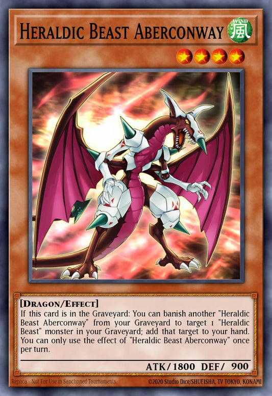 (114) YuGiOh TCG BLMM: Battles of Legend: Monster Mayhem Single: Heraldic Beast Aberconway  Ultra Rare