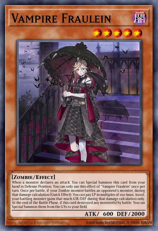 (235) YuGiOh TCG MP19: 2019 Gold Sarcophagus Tin Mega Pack Single: Vampire Fraulein  Ultra Rare