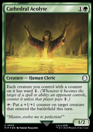 (603) Magic The Gathering Universes Beyond: Fallout: Extras Single: Cathedral Acolyte  Holo Uncommon