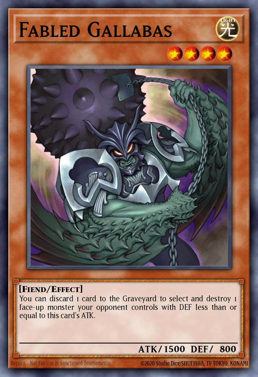 (126) YuGiOh TCG HAC1: Hidden Arsenal: Chapter 1 Single: Fabled Gallabas (V.2 - Parallel Rare)  Parallel Rare