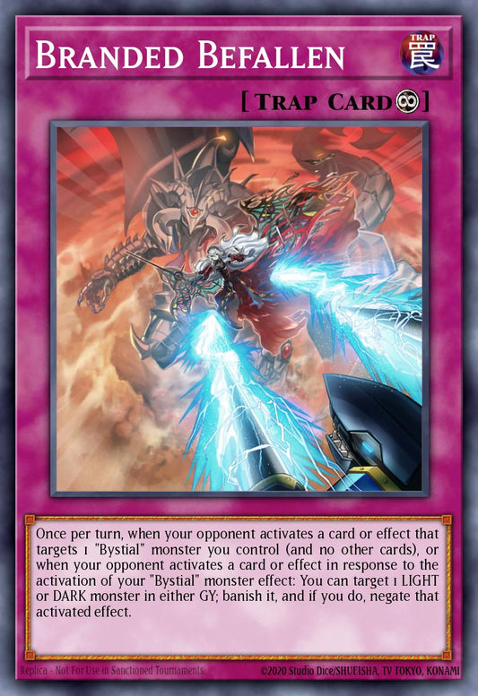 (330) YuGiOh TCG MP24: 25th Anniversary Tin: Dueling Mirrors Single: Branded Befallen  Common