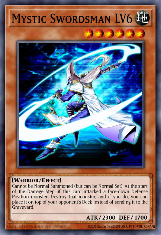 (202) YuGiOh TCG LCYW: Legendary Collection 3: Mega Pack Single: Mystic Swordsman LV6  Common
