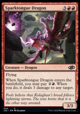 (604) Magic The Gathering Jumpstart 2022 Single: Sparktongue Dragon  Common