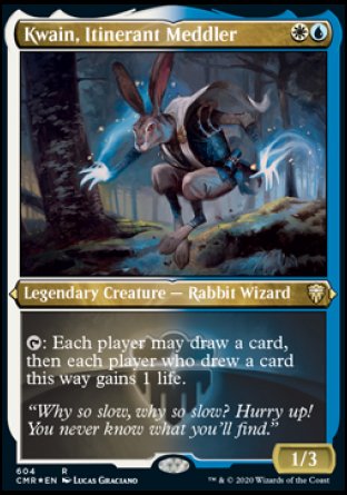 (604/361) Magic The Gathering Commander Legends: Extras Single: Kwain, Itinerant Meddler Holo Rare