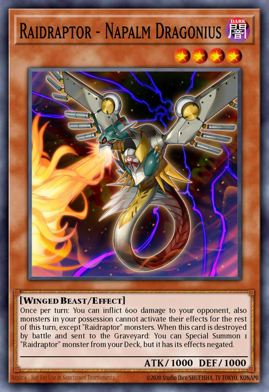 (100) YuGiOh TCG DLCS: Dragons of Legend: The Complete Series Single: Raidraptor - Napalm Dragonius  Common